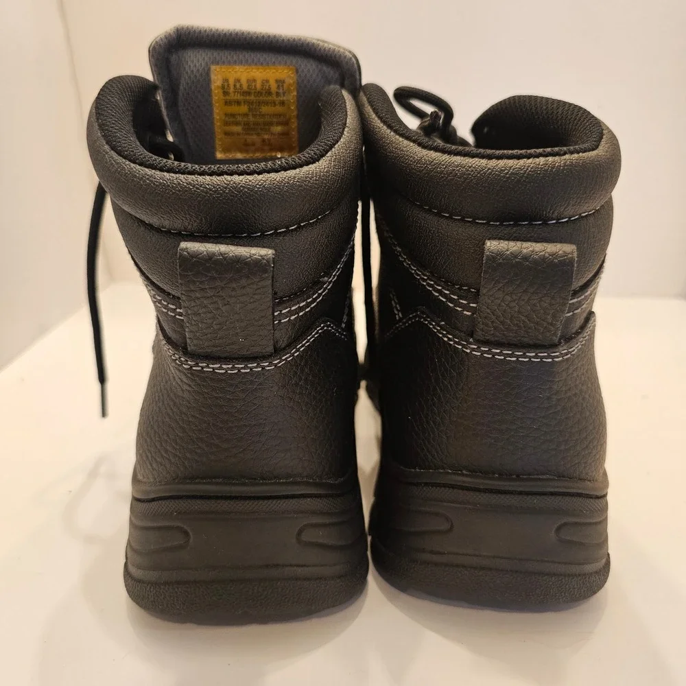 Skechers Work Mens Black Steel Toe Puncture Resistant Burgin Boots Wide Fit 9.5